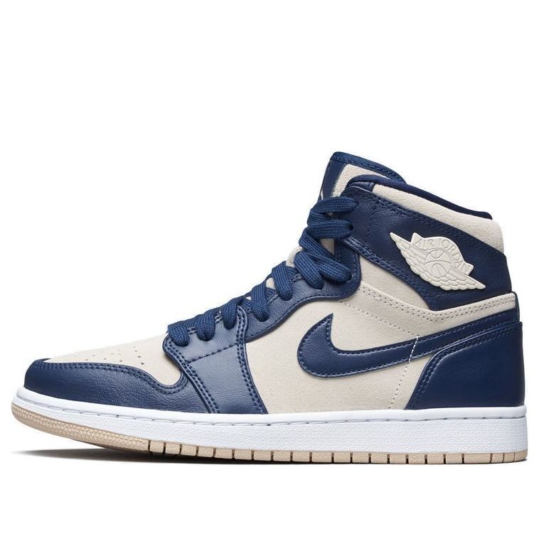 (WMNS) Air Jordan 1 High 'Navy Cream' AQ9131-401 Classic Sneakers