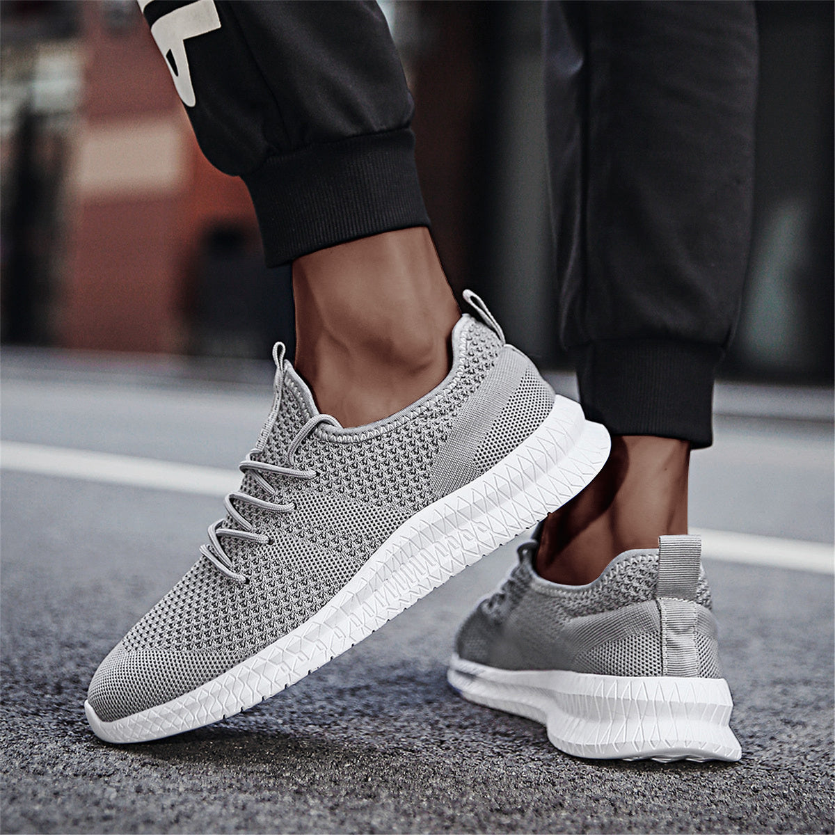 Men's Running Shoes - Breathable Lightweight Athletic Walking Sneakers for Spring and Summer