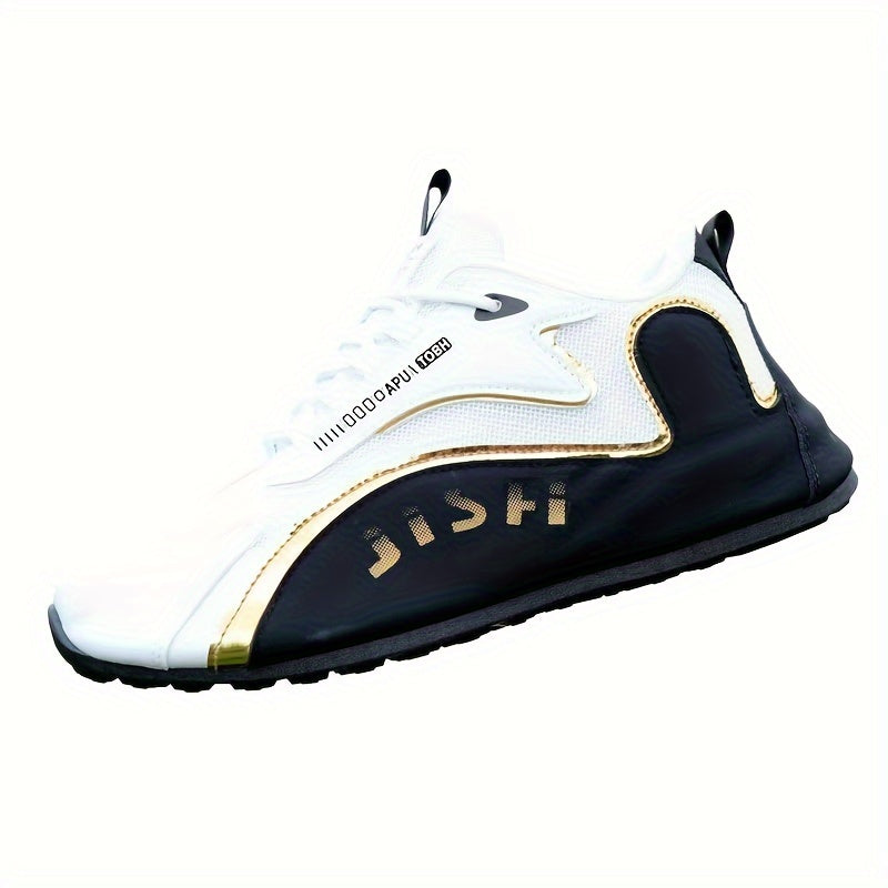 Men's Knit Breathable Running Shoes - Comfy Shock Absorption Sneakers for Outdoor Activities