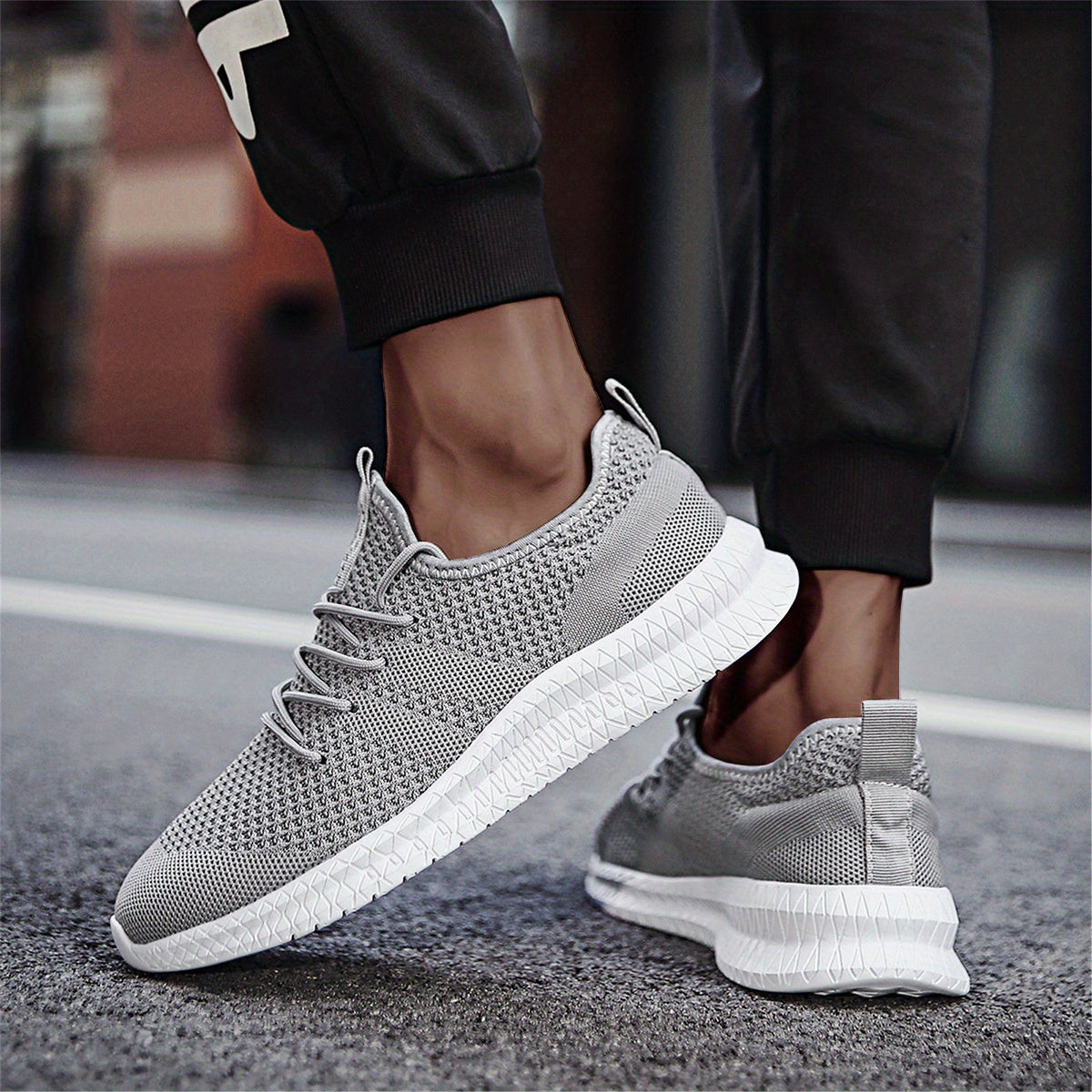 Men's Running Shoes - Breathable Lightweight Athletic Walking Sneakers for Spring and Summer