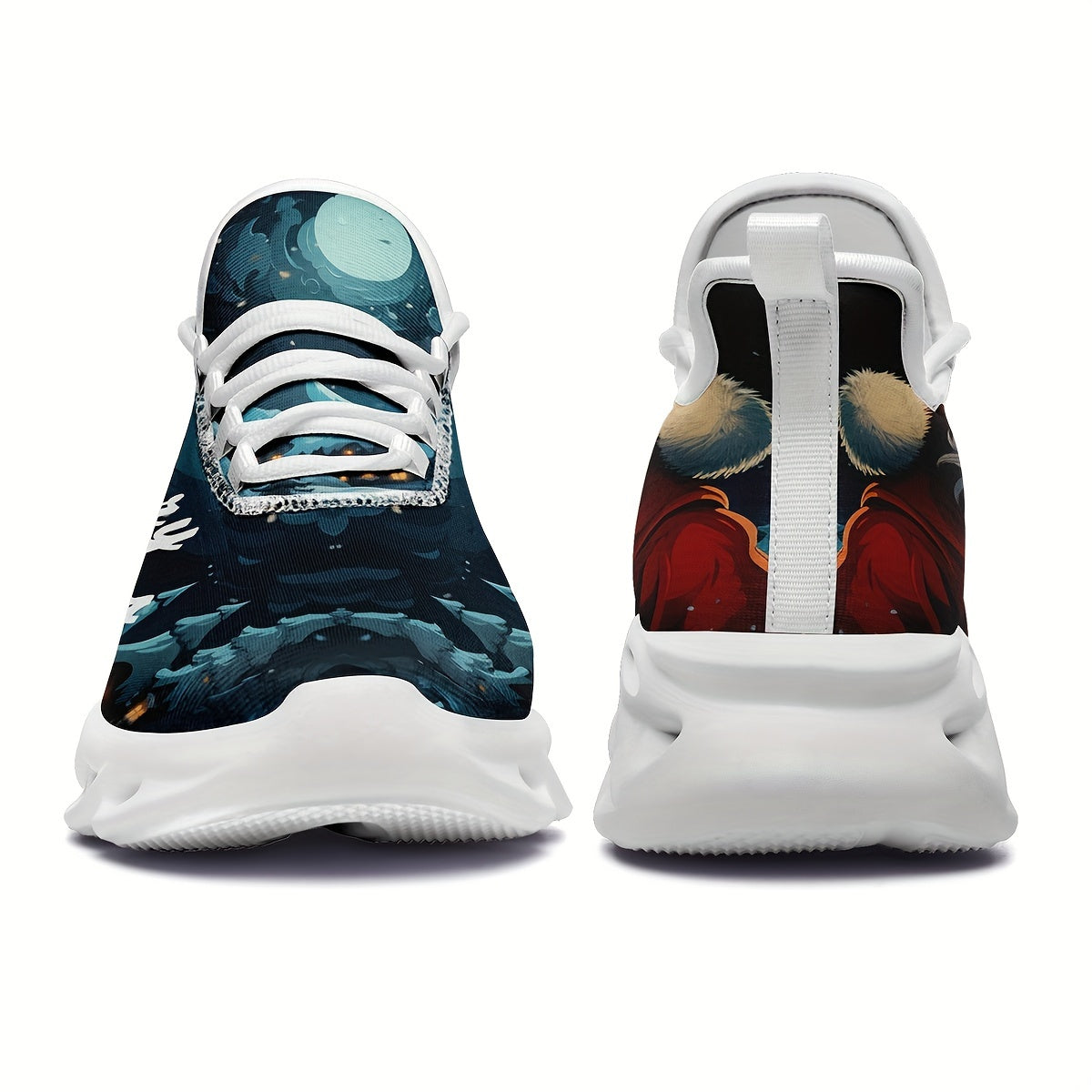 Men's Christmas Style Breathable Blade Type Running Shoes - Comfy Cushioned Sneakers