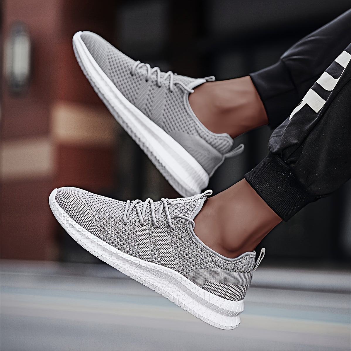 Men's Running Shoes - Breathable Lightweight Athletic Walking Sneakers for Spring and Summer